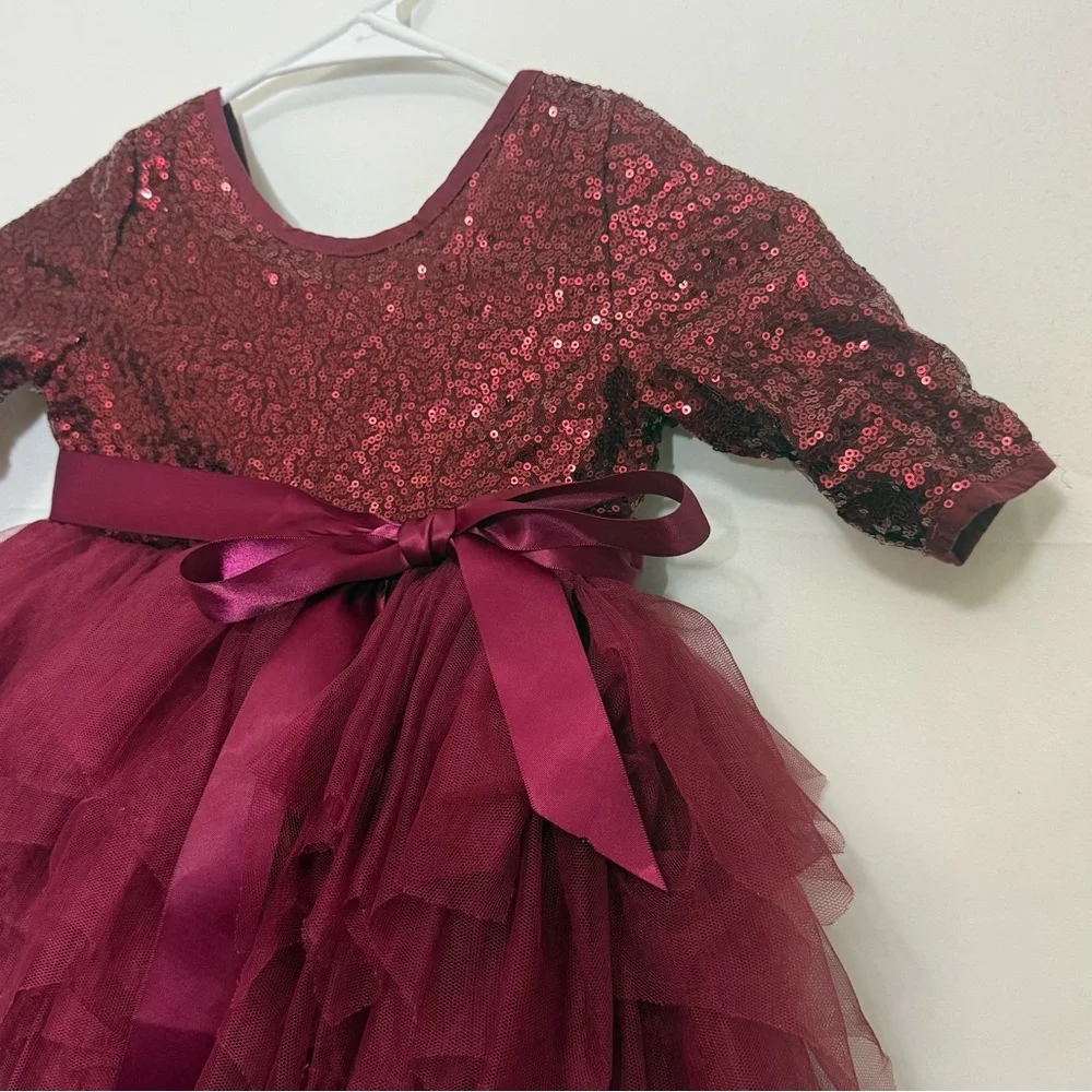 N/A girls burgundy